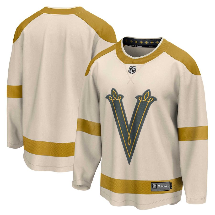 Men Vegas Golden Knights Fanatics Branded Cream 2024 NHL Winter Classic Breakaway Jersey